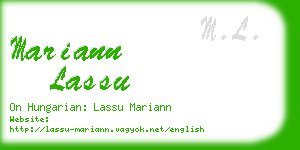 mariann lassu business card